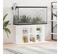 SECOLI Mobile Acquario, Supporto per Acquario, Supporto Robusto in Stile in Legno Multistrato Bianco Lucido 120x40x60 cm