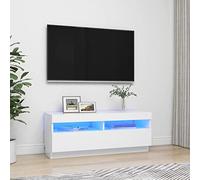 SECOLI Mobile per TV con luci a LED, 100 x 35 x 40 cm, con LED bianco, per TV, per soggiorno, TV, TV, TV, con LED e cassetti