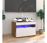 SECOLI Mobile per TV con luci a LED, 60 x 35 x 40 cm, con affumicatura a LED, per soggiorno, TV, TV, TV, TV, mobile con LED e cassetti