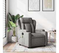 SECOLI Poltrona Relax Poltrona Massaggiante Poltrone per Anziani Poltrona Reclinabile in Tessuto Grigio Scuro