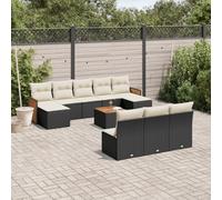SECOLI Set di mobili da giardino XXL in rattan, con spazio di archiviazione, mobili da giardino, divano ad angolo, per esterni, in polyrattan, set di 11 pezzi, tipo 188