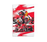 SECOLI Stampa artistica da parete su tela, motivo: Formula Carlos Sainz, poster decorativo moderno, 20 x 30 cm