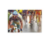 SECOLI Stampa fotografica su tela con stampa fotografica vintage di Marco Pantani su tela, decorazione artistica da parete, stile moderno, senza cornice, 40 x 60 cm