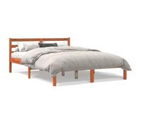 SECOLI Struttura Letto Singolo 120x190 cm, Giroletto Matrimoniale, Giroletto Singolo, Letto Matrimoniale/Singolo in Legno Massello di Pino Marrone Cera 120x190 cm