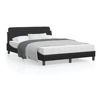 SECOLI Struttura Letto Singolo 140x190 cm, Giroletto Matrimoniale, Giroletto Singolo, Letto Matrimoniale/Singolo in Similpelle Nero 140x190 cm