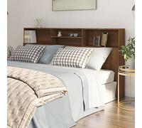 SECOLI Testiera con Contenitore, Testiera Letto Legno, Spalliera Letto, Testiere Letto, Testata Letto, Testiera Letto, Rovere Marrone 200x19x103,5 cm