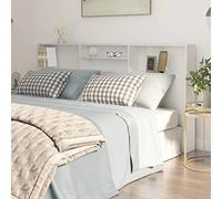SECOLI Testiera Letto Matrimoniale Scomparti Contenitore Bianco 200x103,5 cm
