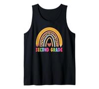 Second 2nd Grade Teacher Student Boho Rainbow Back To School Canotta