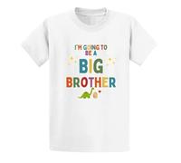Second Ave, maglietta bianca con scritta in inglese "I'm going to be a big brother" (lingua italiana non garantita), bianco, 2-3 Years
