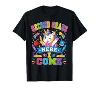 Second Grade Here I Come Unicorn 2nd Grader Back To School Maglietta