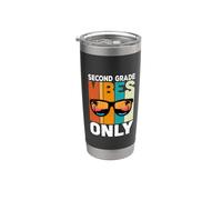 Second Grade Students Vintage Vibes Only Back To School Bicchiere termico in acciaio inox doppia parete