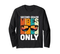 Second Grade Students Vintage Vibes Only Back To School Maglia a Manica