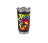 Second Grade Vibes Back To School Teacher Student Tie Dye Bicchiere termico in acciaio inox doppia parete
