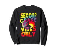 Second Grade Vibes Back To School Teacher Student Tie Dye Felpa