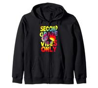 Second Grade Vibes Back To School Teacher Student Tie Dye Felpa con Cappuccio