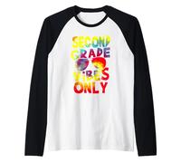 Second Grade Vibes Back To School Teacher Student Tie Dye Maglia con Maniche Raglan