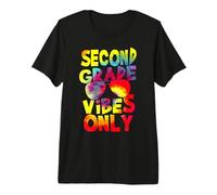 Second Grade Vibes Back To School Teacher Student Tie Dye Maglietta Premium