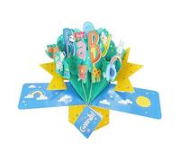 Second Nature - Biglietto di auguri pop-up 3D per neonato, design vivace, messaggio sincero, materiali ecologici, ricordo caro