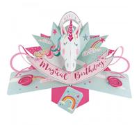 Second Nature pop up biglietto di compleanno con unicorno