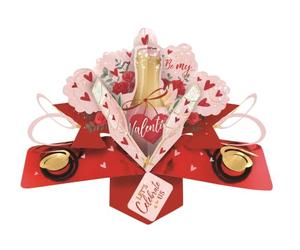Second Nature VPOP053 - Biglietto pop-up per San Valentino "Champagne Bottle"