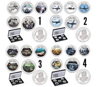 Seconda Guerra Mondiale Sir Winston Churchill - Velivoli Key Moments Argento Set