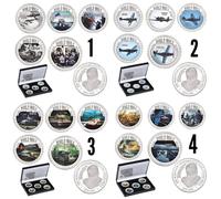 Seconda Guerra Mondiale Sir Winston Churchill - Velivoli Key Moments Argento Set