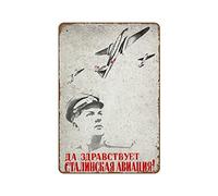 Seconda Guerra Mondiale Sovietica Propaganda Ww2 Aviazione militare Guerra Mondiale Seconda Guerra Mondiale Aerei Stalingrado Armata Rossa Novità Metallo Targa Bar Pub Vintage Retro Decorazione da