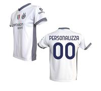 Seconda Maglia Bianca Personalizzata con Il Tuo Nome o Giocatore Preferito creata utilizzando Maglia I N T E R Replica Autorizzata 2024-2025 Taglie da Adulto (IT, Testo, XL, Regular, Regular, Bianco)