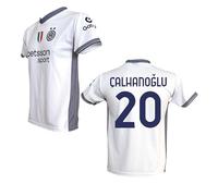 Seconda Maglia I N T E R Bianca Personalizzata Calhanoglu 20 creata utilizzando Maglia Calcio Away Replica Autorizzata Nuova Taglie da Adulto (IT, Testo, L, Regular, Regular, Bianco)