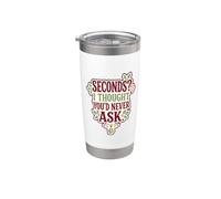 Secondi? Pensavo che non saresti mai andato in vacanza Second Christmas Humor Bicchiere termico in acciaio inox doppia parete