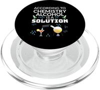 Secondo la chimica, l'alcol è una soluzione scienza umorismo PopSockets PopGrip per MagSafe