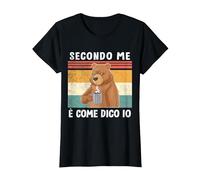 Secondo Me è Come Dico Io Divertente e Simpatica Frase Orso Maglietta