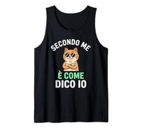 Secondo Me È Come Dico Io Gatto Divertente Canotta