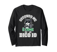 Secondo Me È Come Dico Io Gatto Divertente Maglia a Manica