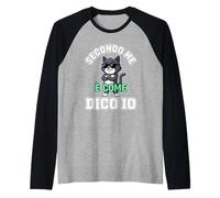 Secondo Me È Come Dico Io Gatto Divertente Maglia con Maniche Raglan