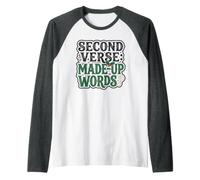 Secondo Verso Made-Up Parole Parole Scrittura Creativa Poesia Maglia con Maniche Raglan