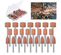 Seconero 66 Pezzi Accessori per Mole in Ossido di Alluminio, Mola con Gambo da 1/8", 3 Stili Punte Abrasive per Utensili Rotanti, per Lucidatura, Levigare e Sbavatura Pietra, Vetro, Metallo, Legno