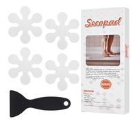 Secopad 24 Adesivi Antiscivolo Doccia,di Sicurezza per La Doccia, Neutro | Include Raschietto, Antiscivolo, Alta Adesività, Facile Installazione, Rimovibile Senza Residui, Adatto per Vasche e Bagni