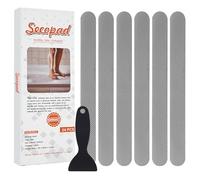 Secopad - 24 adesivi antiscivolo per doccia e vasca da bagno; strisce adesive di sicurezza con raschietto di alta qualità (Grigio)