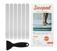 Secopad - 24 adesivi antiscivolo per doccia e vasca da bagno; strisce adesive di sicurezza con raschietto di alta qualità, per vasche da bagno, docce, scale, scale a pioli, barche