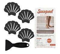 Secopad 24 Adesivi Antiscivolo per Vasca da Bagno con Conchiglie, Nero