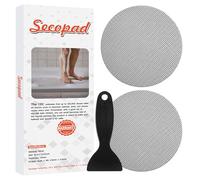 Secopad 24 Adesivi Antiscivolo per Vasche da Bagno e Docce, Grigio | Include Raschietto, Antiscivolo, Alta Adesività, Facile Installazione, Rimovibile Senza Residui, Adatto per Vasche e Bagni