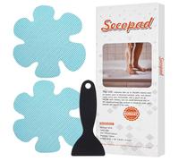 Secopad 24 Adesivi Antiscivolo Vasca da Bagno con Fiocchi di Neve, Blu | Include Raschietto, Antiscivolo, Alta Adesività, Facile Installazione, Rimovibile Senza Residui, Adatto per Vasche e Bagni