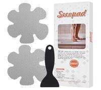 Secopad 24 Adesivi Antiscivolo Vasca da Bagno con Fiocchi di Neve, Grigio