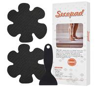 Secopad 24 Adesivi Antiscivolo Vasca da Bagno con Fiocchi di Neve, Nero