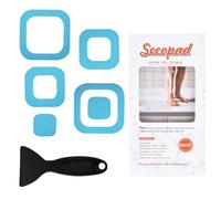 Secopad 72 Adesivi Antiscivolo Doccia,di Sicurezza per La Doccia, Blu | Include Raschietto, Antiscivolo, Alta Adesività, Facile Installazione, Rimovibile Senza Residui, Adatto per Vasche e Bagni