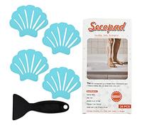 Secopad Adesivi Antiscivolo per Vasca da Bagno, 24 Pezzi, per Vasca da Bagno, Doccia, battistrada Adesivi, Raschietto (Blu)