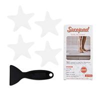 Secopad Adesivi Antiscivolo per Vasca da Bagno Strisce adesive con Raschietto di Alta qualita (Clear)