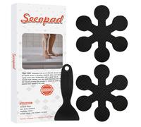 Secopad Adesivi per vasca da bagno, antiscivolo, di sicurezza per la doccia, con raschietto di alta qualità (Nero)