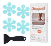 Secopad Adesivi per vasca da bagno, antiscivolo, di sicurezza per la doccia, con raschietto di alta qualità (Blu)